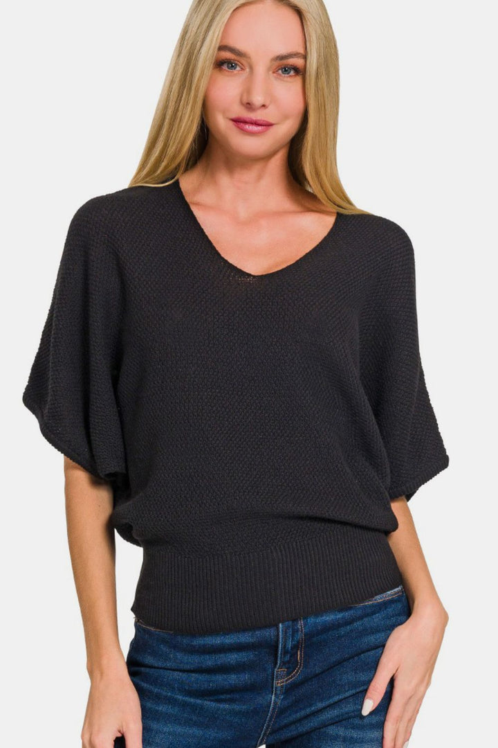 All My Days Dolman Sweater - Black