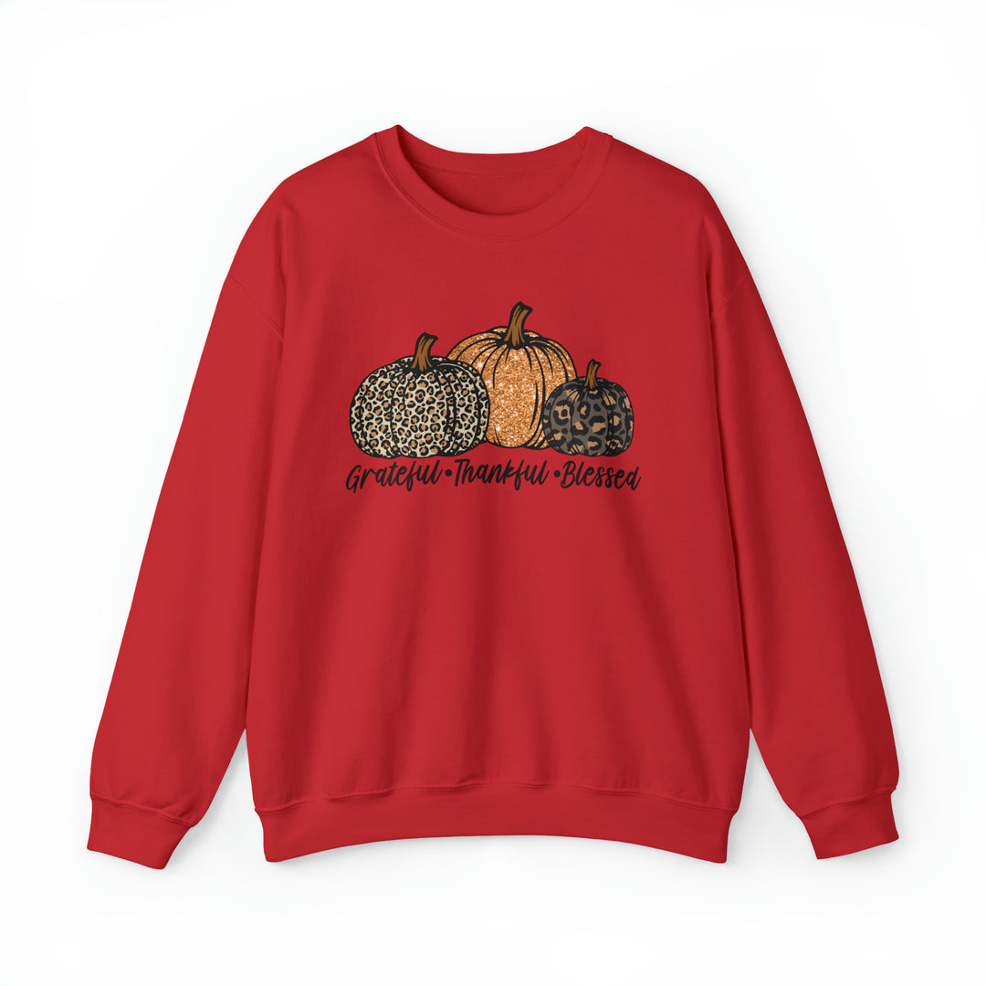 Grateful, Thankful, Blessed Pumpkins - Unisex Crew-Neck Sweatshirt