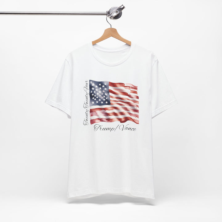 WE WIN! Trump/Vance 2024 Historic Memento - American Flag - Unisex Crew-Neck Tee