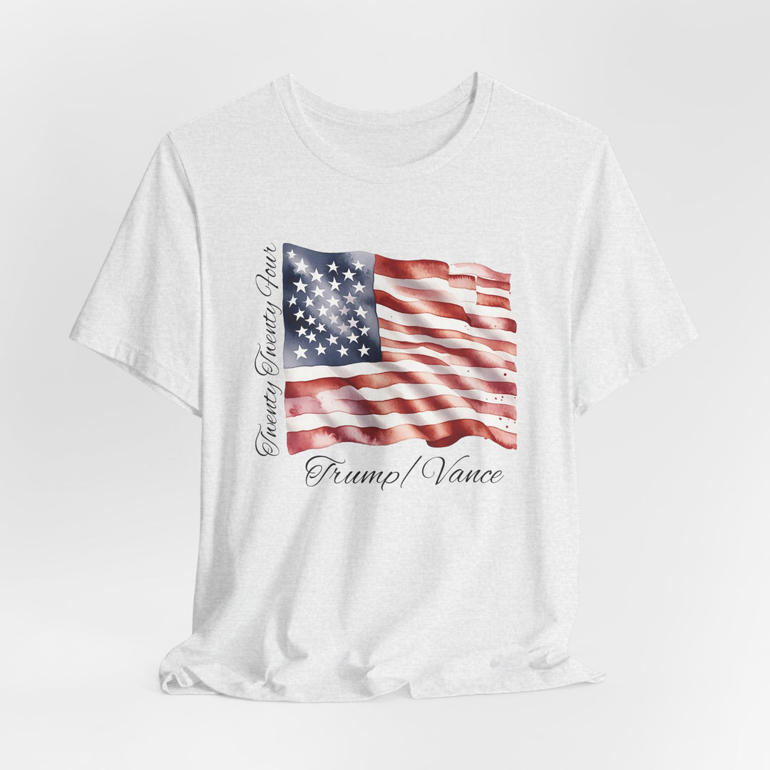 WE WIN! Trump/Vance 2024 Historic Memento - American Flag - Unisex Crew-Neck Tee