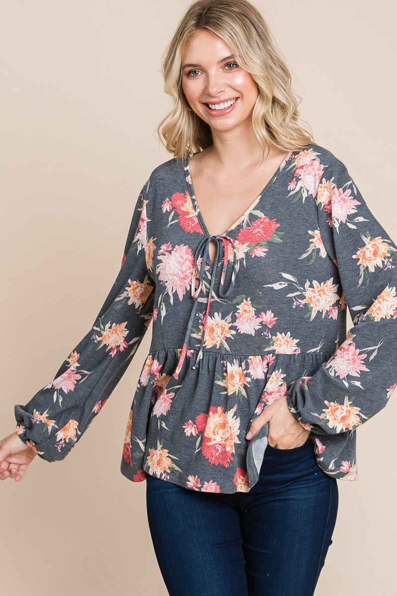 Romantic Flair - Floral Babydoll Top