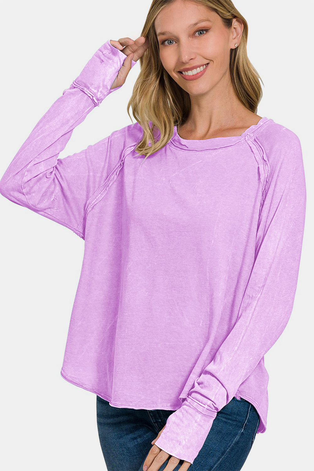 Relaxed Beauty - Cotton Thumbhole Top