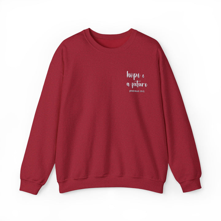 [Embroidered] Hope & A Future - Jeremiah 29:11 - Unisex Crew-Neck Sweatshirt