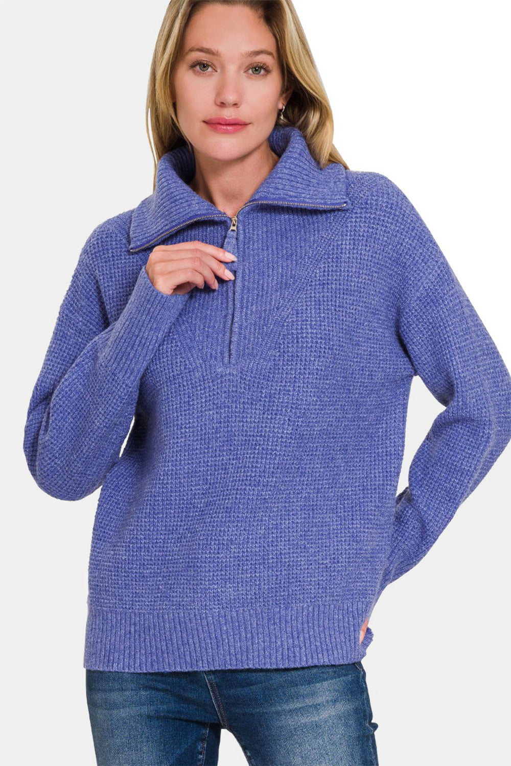 Cooler Days Half-Zip Sweater - Marlin