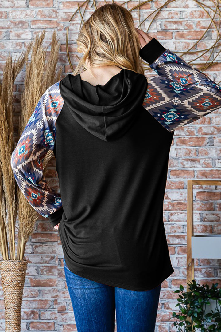 [FINAL SALE]  Simply Chic Hooded Top - Black