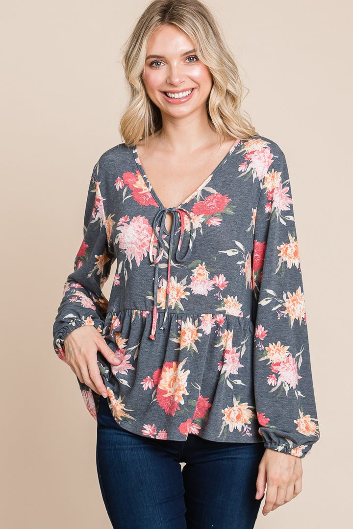 Romantic Flair - Floral Babydoll Top