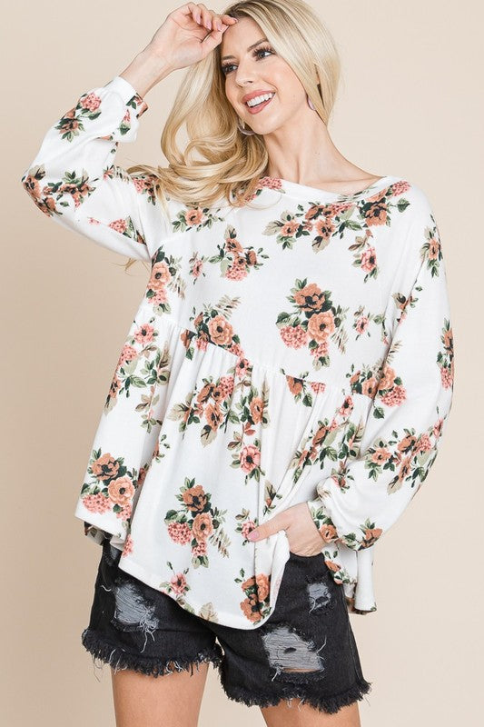 Fresh & Elegant - Babydoll Floral Top