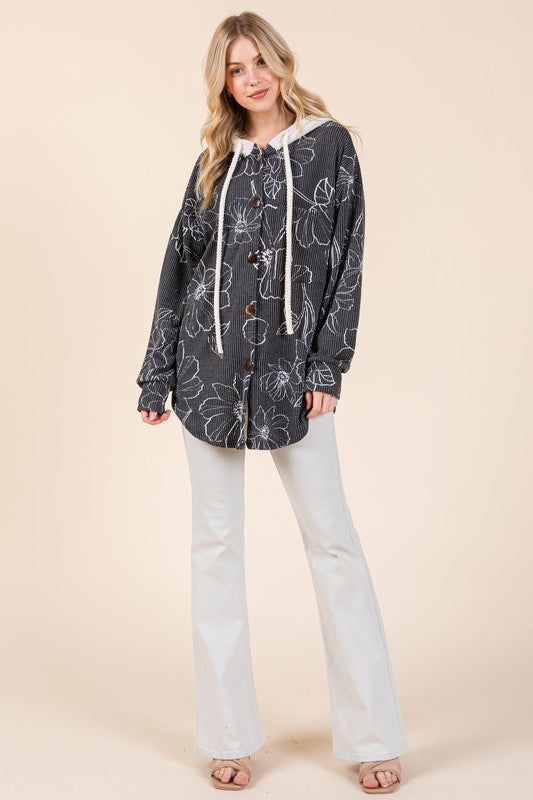 Flower Power Button-Up Shacket