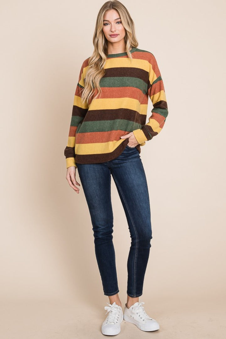 Vibrant Hues - Striped Knit Top