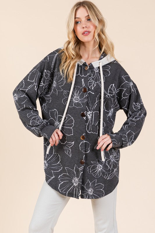 Flower Power Button-Up Shacket