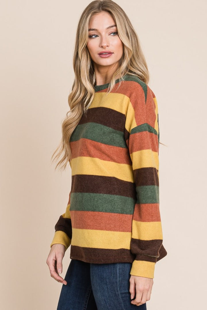 Vibrant Hues - Striped Knit Top