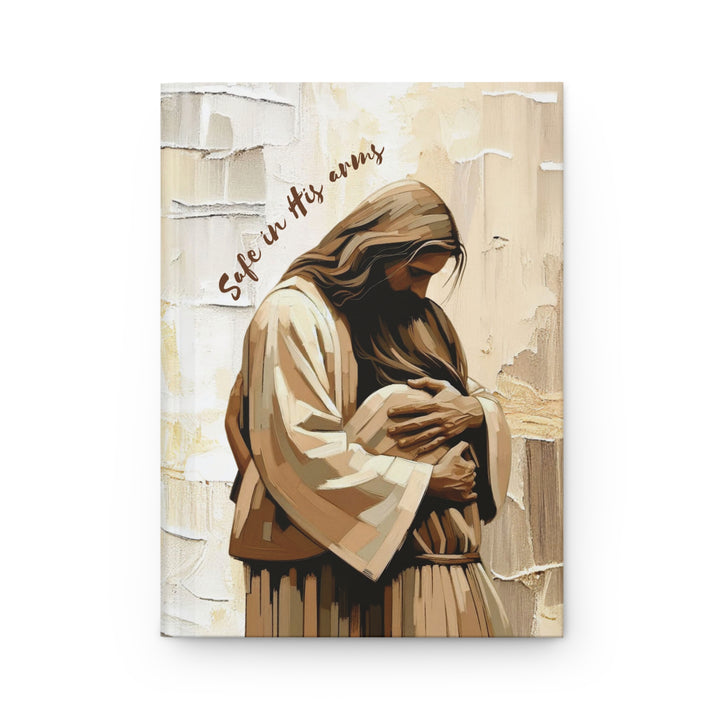 Inspiration Prayer Journal 8"x5.75" - Safe in His Arms Design | Faith-Based Hardcover Notebook for Spiritual Reflection