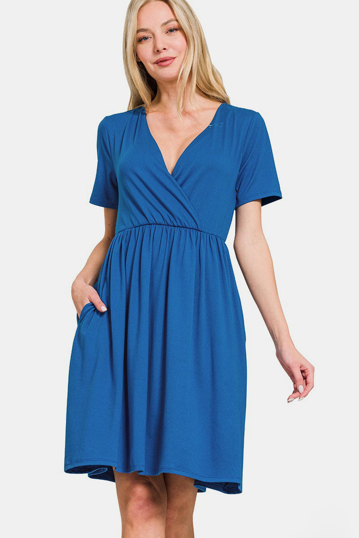 Soft Elegance Surplice Dress