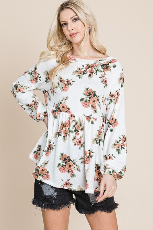 Fresh & Elegant - Babydoll Floral Top