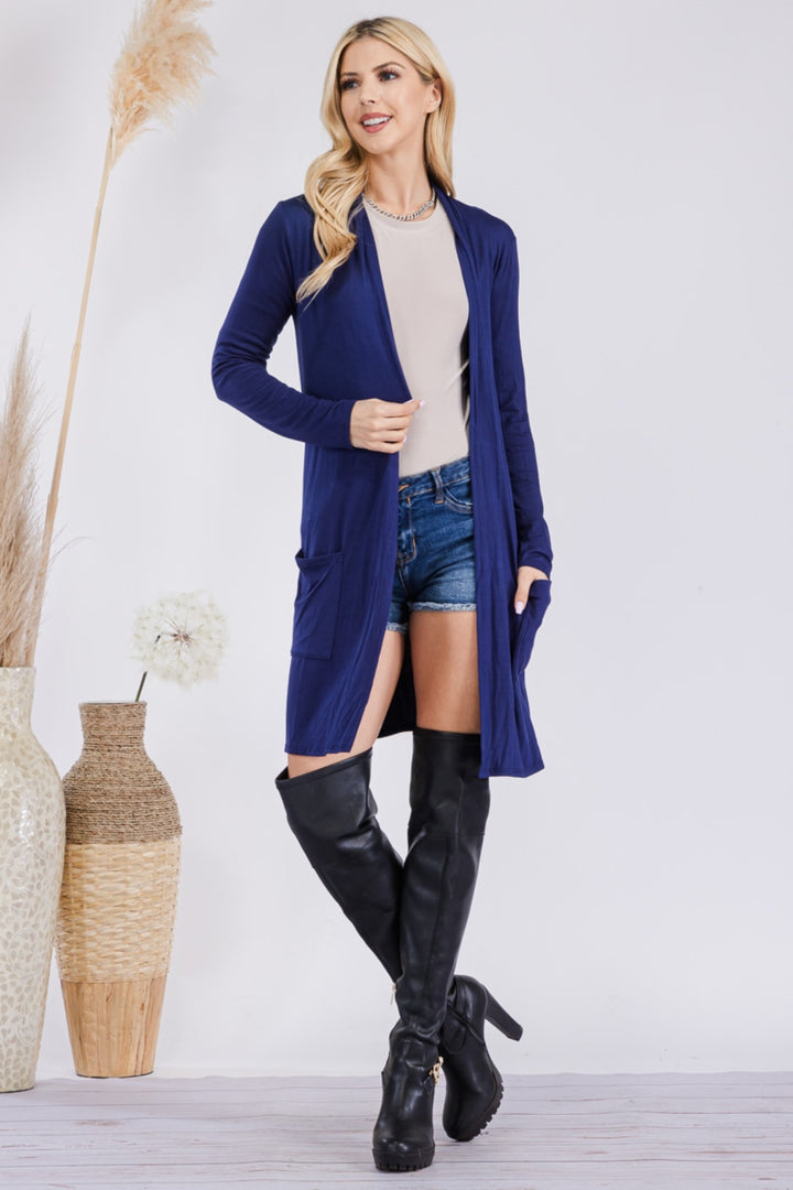 Bold Style Cardigan - Navy Blue