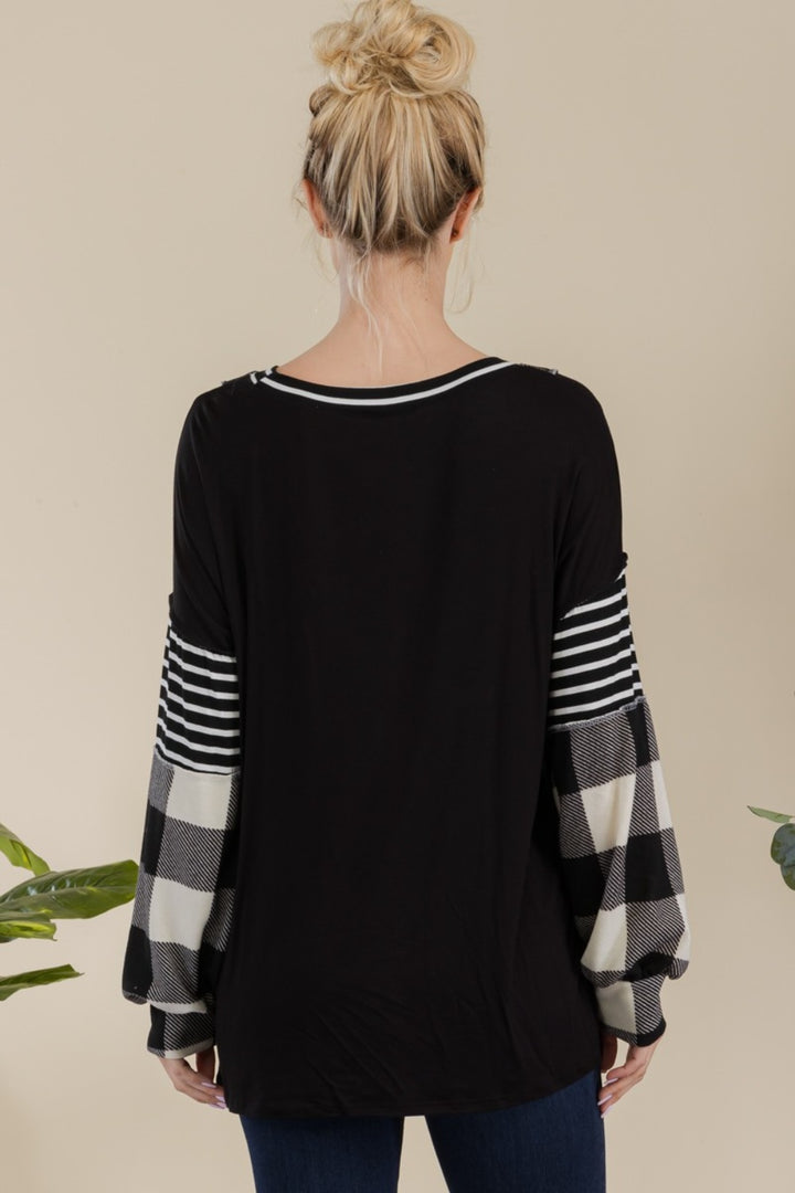 [FINAL SALE] Cozy Fashion Color Block Top