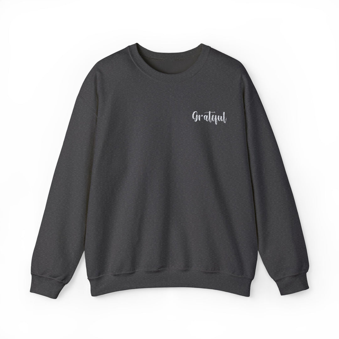 [Embroidered] Grateful - Unisex Crew-Neck Sweatshirt