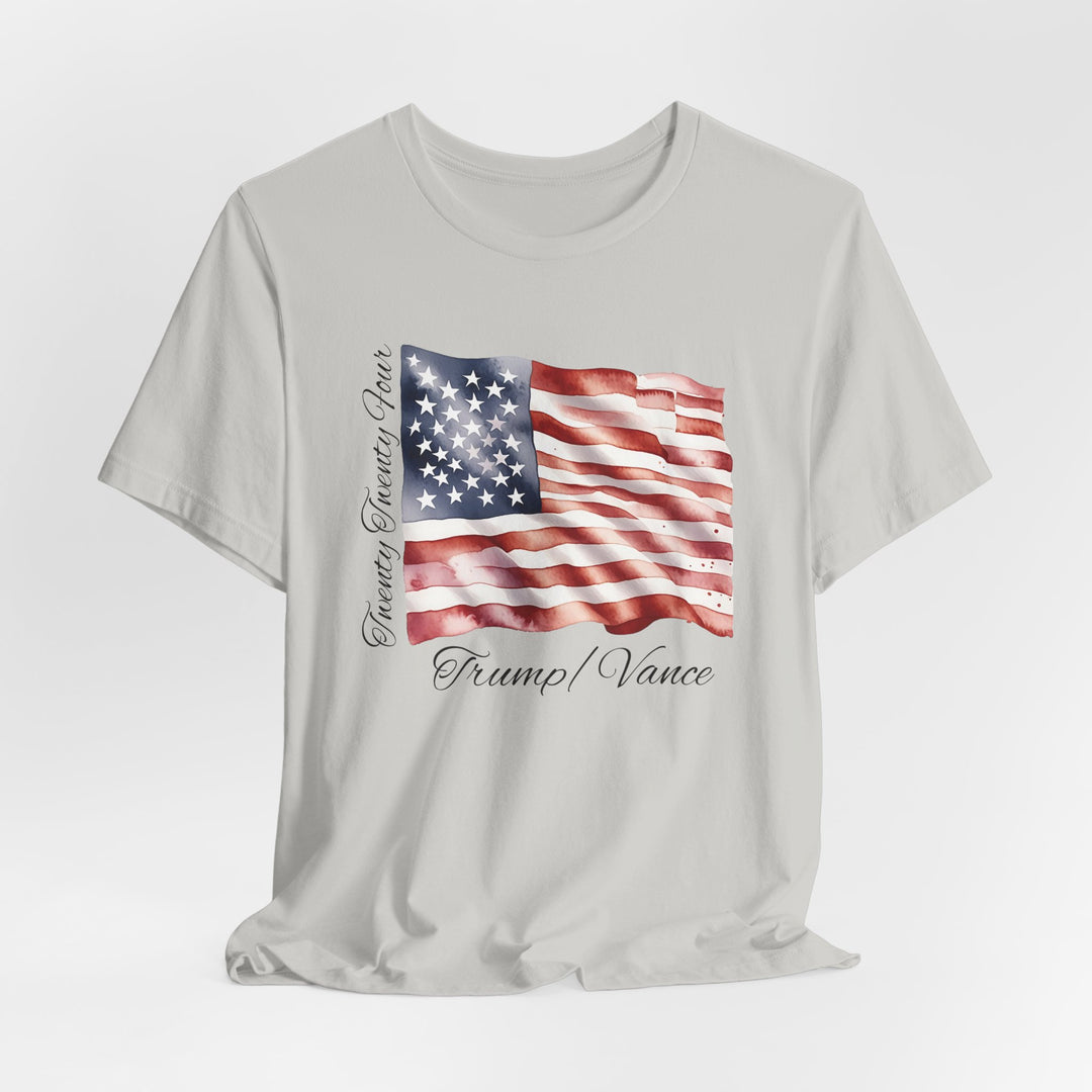 WE WIN! Trump/Vance 2024 Historic Memento - American Flag - Unisex Crew-Neck Tee