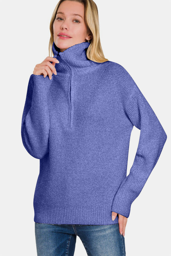 Cooler Days Half-Zip Sweater - Marlin