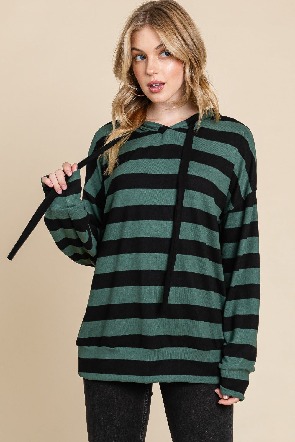 Sporty Chic Striped Hoodie