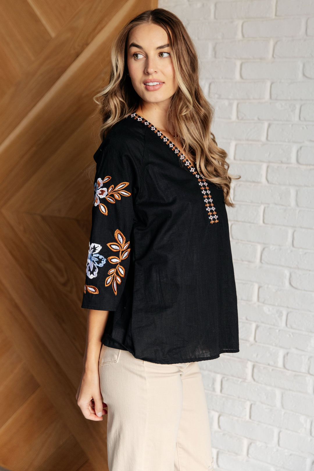 All The Love - 100% Cotton Embroidered Blouse