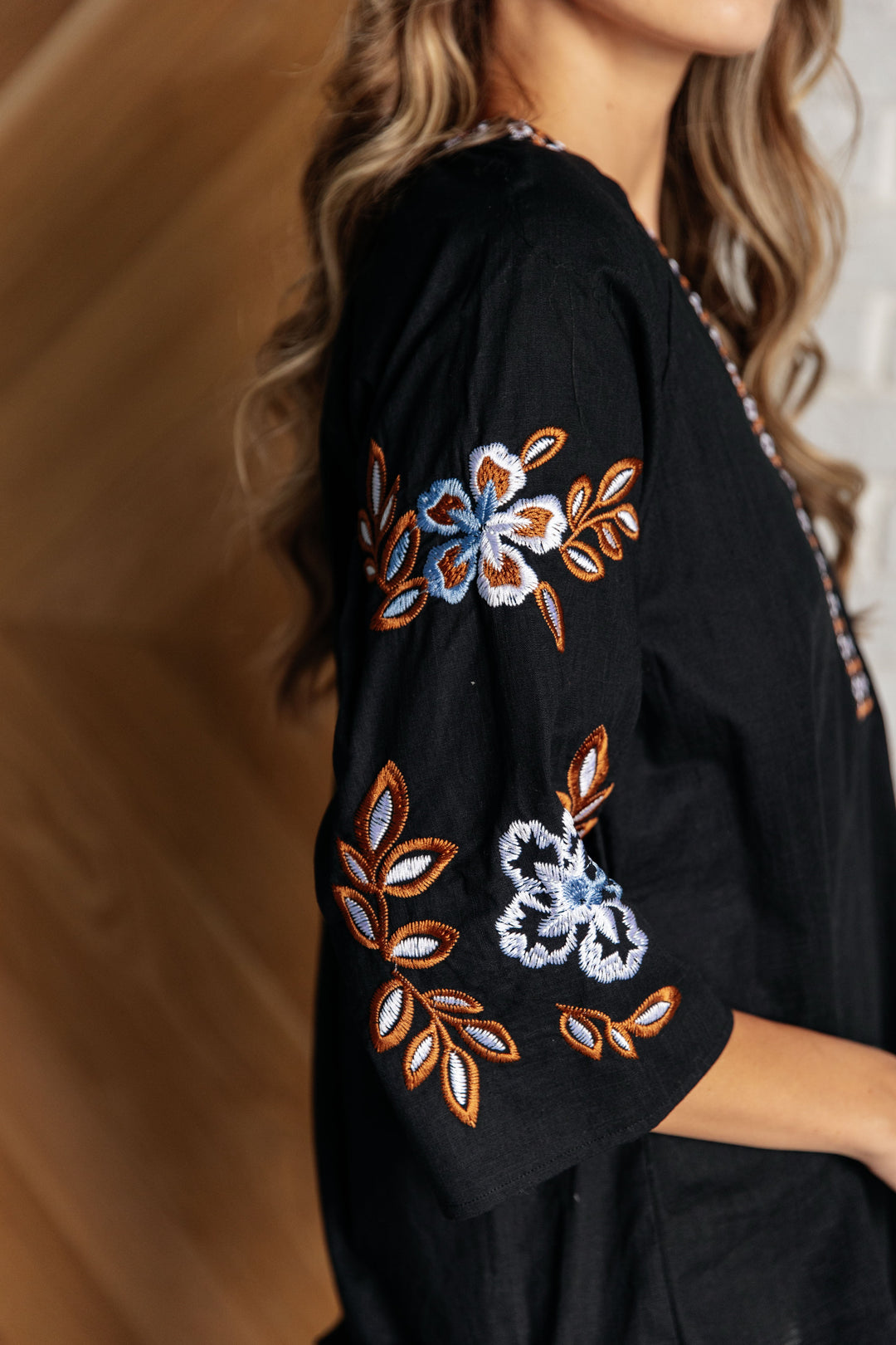 All The Love - 100% Cotton Embroidered Blouse