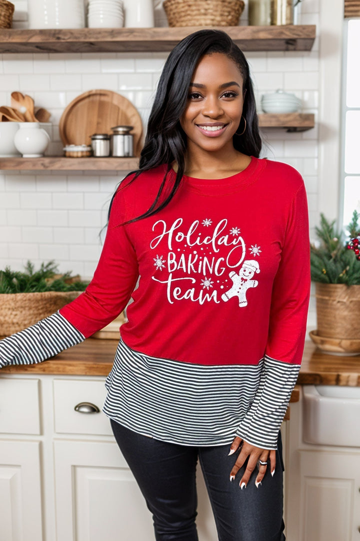 Holiday Baking Team - Festive Top