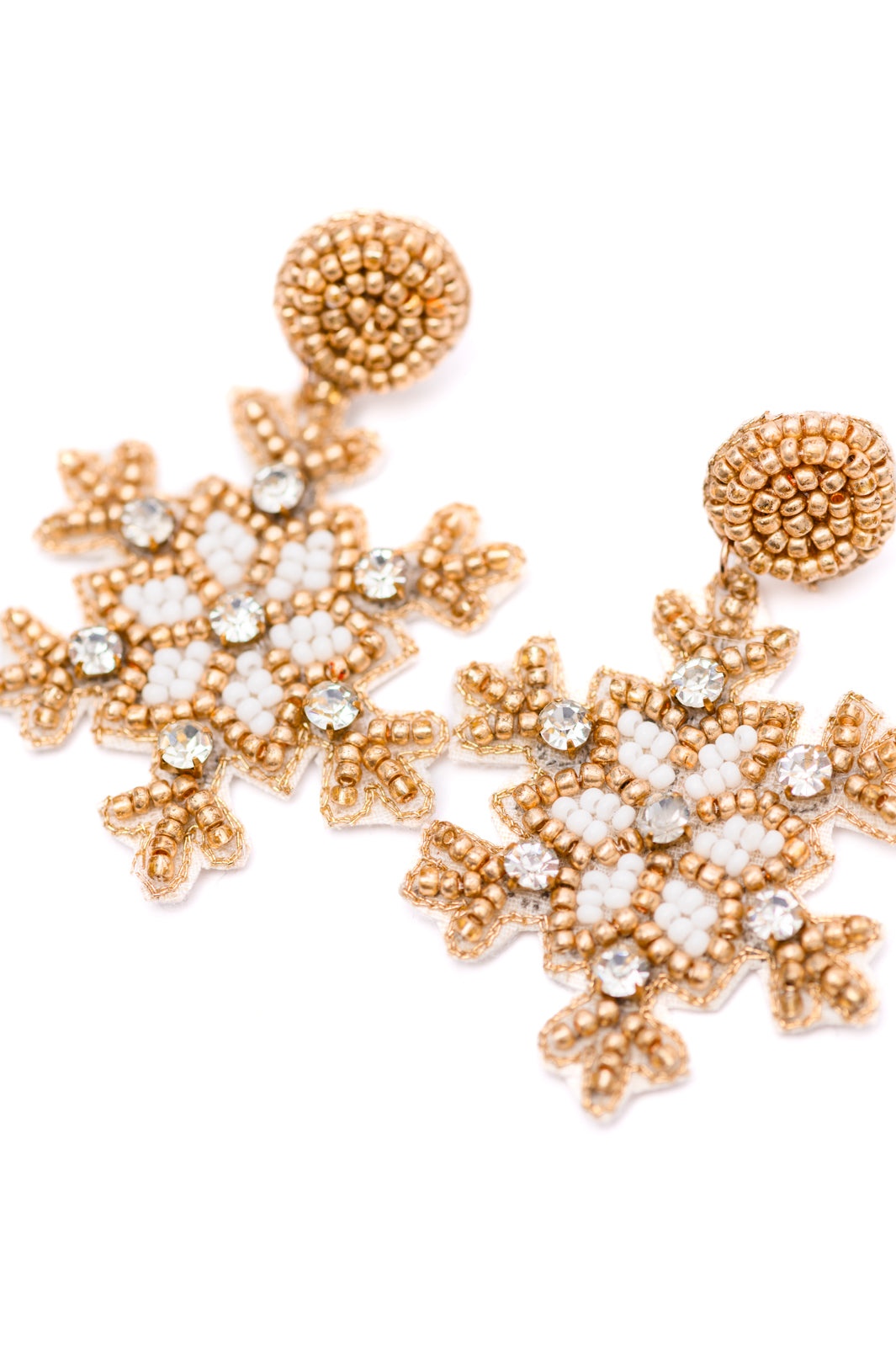 Sparkle And Shine - Beaded Snowflake Earrings