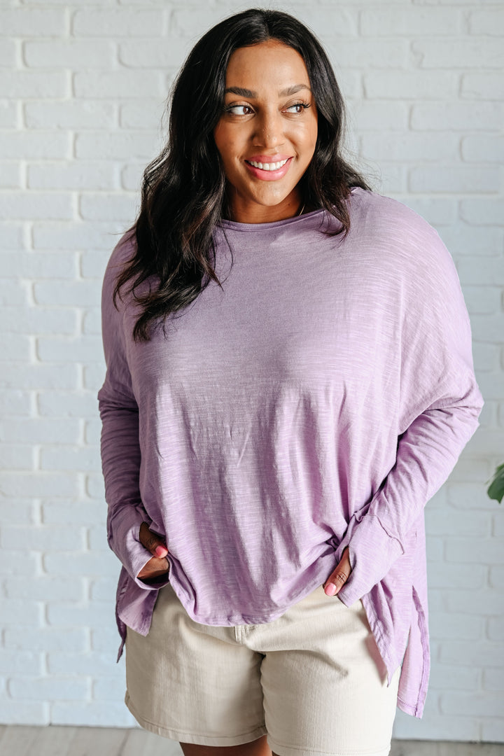 Let's Face It - Cotton-Blend Thumbhole Pullover