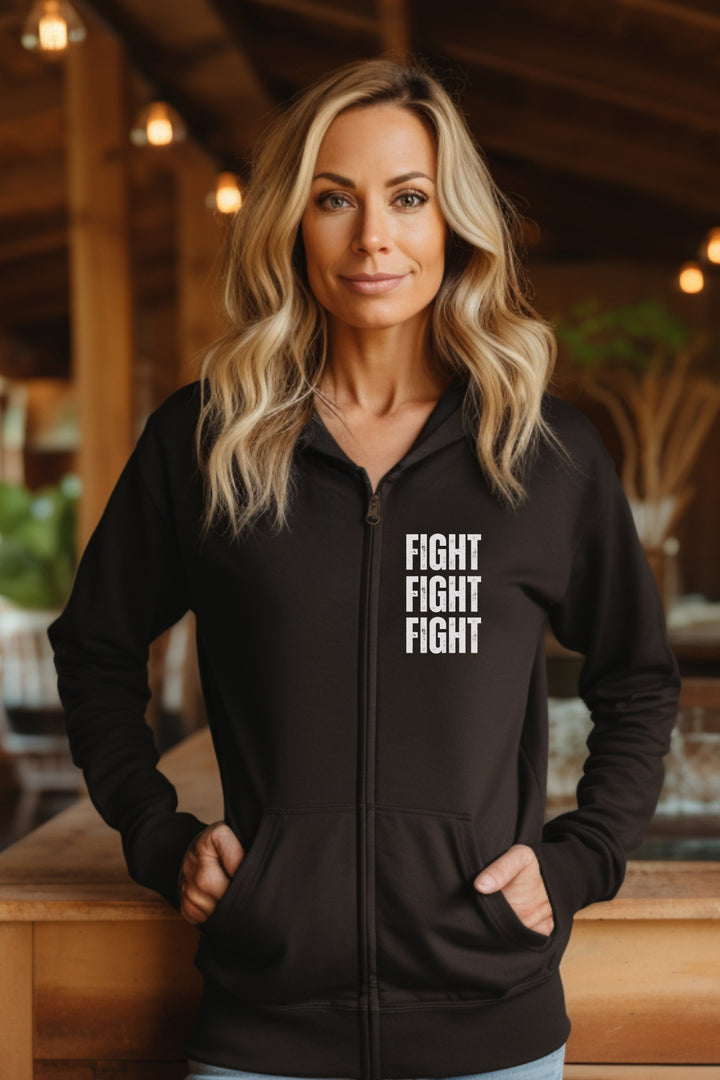 Fight, fight, fight - Unisex Zip-Up Hoodie Sweatshirt