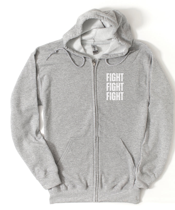 Fight, fight, fight - Unisex Zip-Up Hoodie Sweatshirt