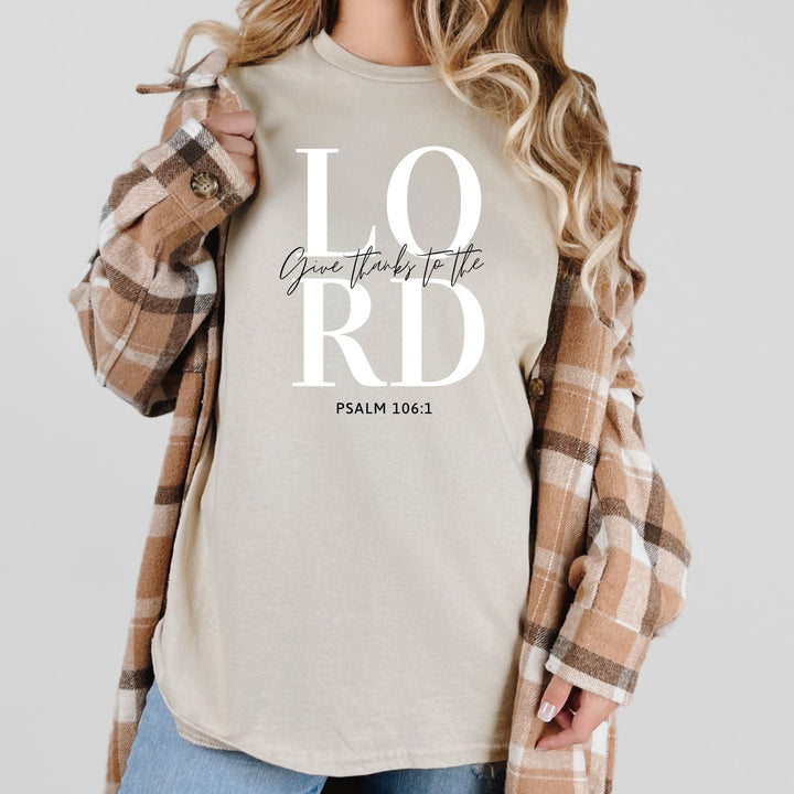 Give Thanks to the Lord - Unisex Cotton Tee