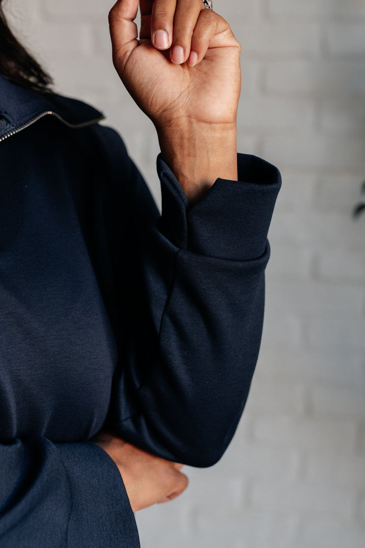 Travel Ready Half-Zip Pullover - Navy