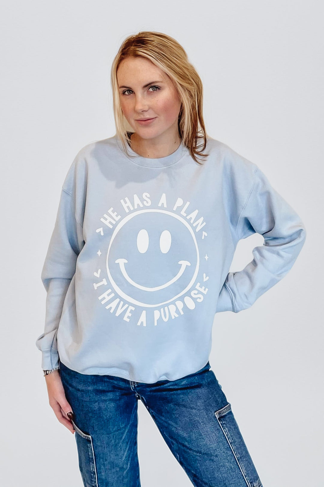 He Has a Plan, I Have A Purpose - Unisex Crew-Neck Sweatshirt