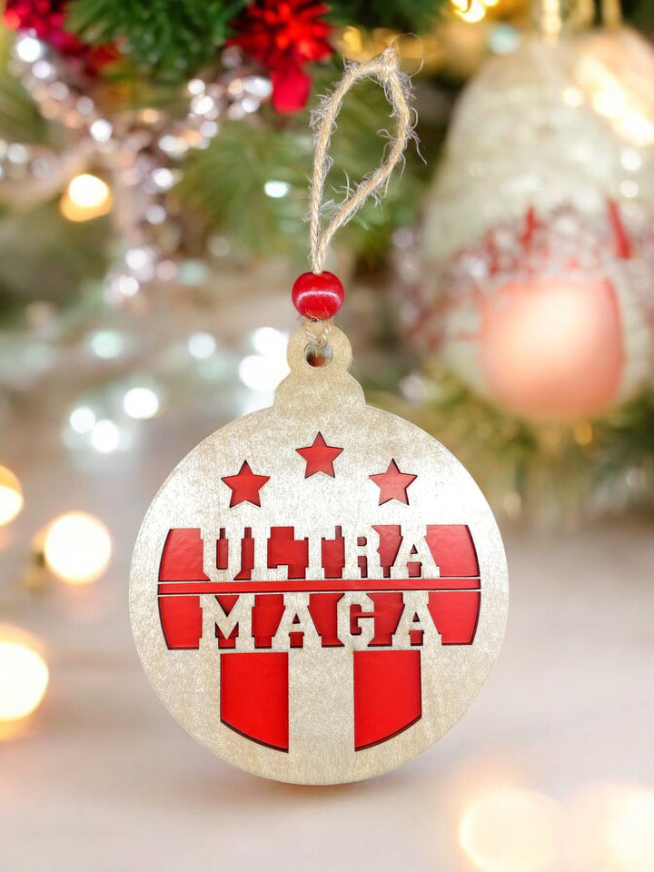 [PRE-ORDER] Celebrate Victory - Large Handmade Wood Patriotic MAGA Ornaments | Made in the USA (Choice of 3 Large) [SHIPS IN 1-2 WEEKS]