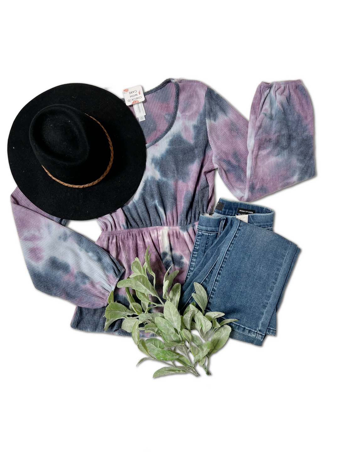 Cozy Fashion Statement Tie-Dye Peplum Top