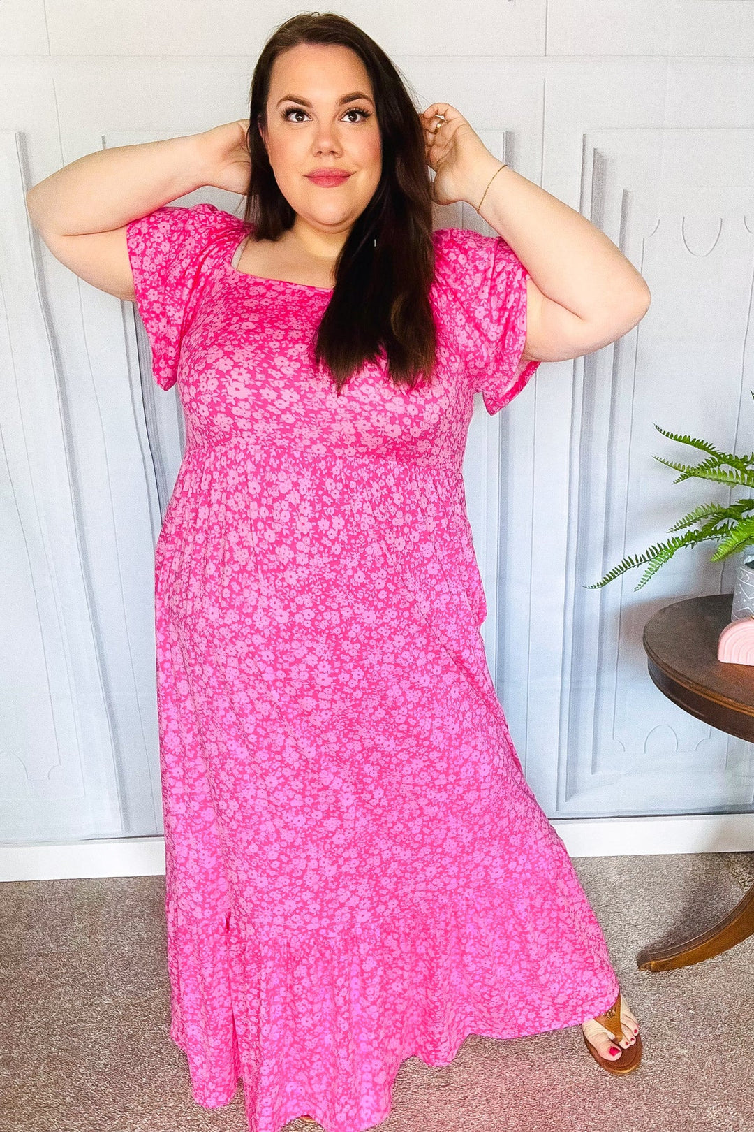 Joyful Wonder Maxi Dress - Fuchsia