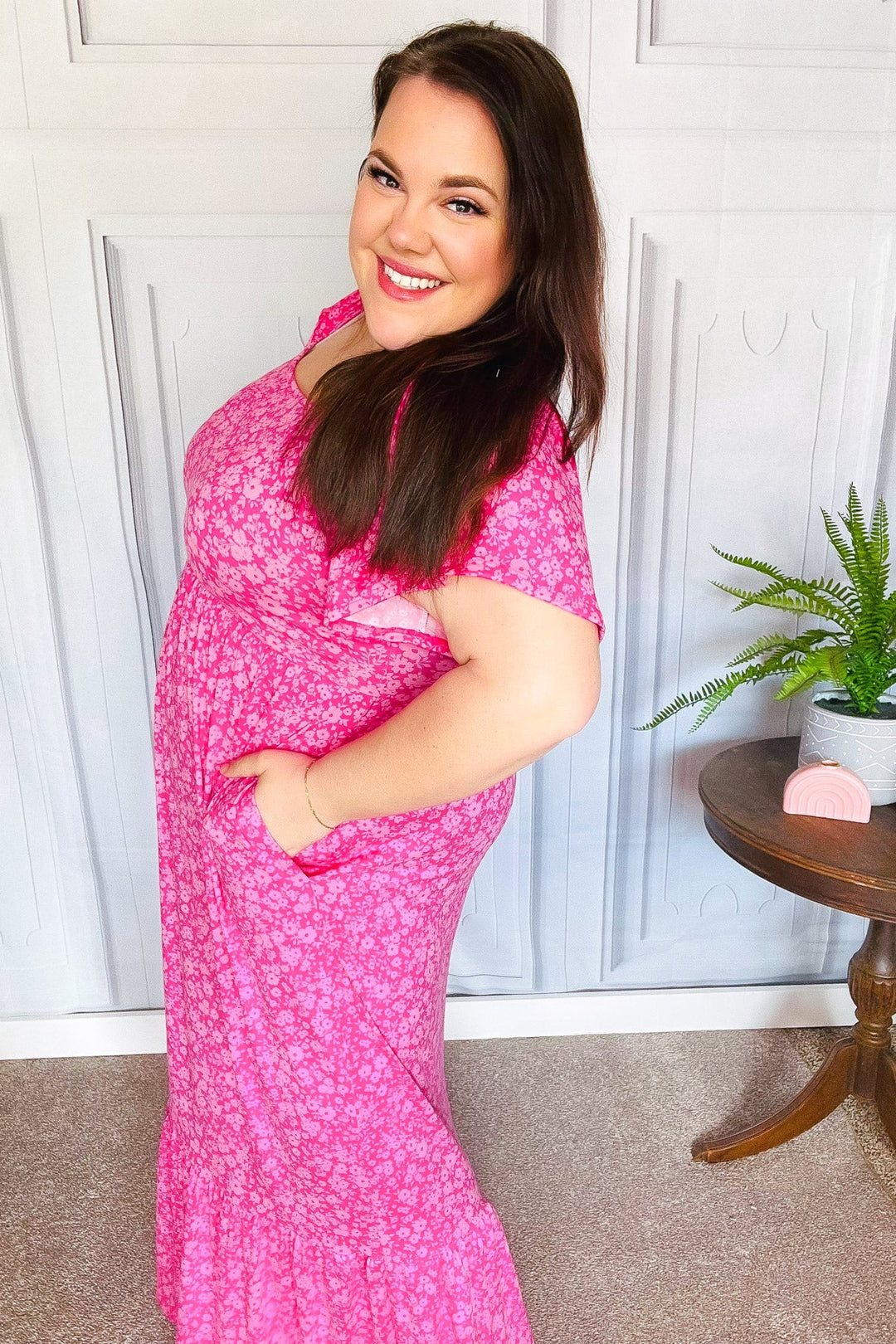 Joyful Wonder Maxi Dress - Fuchsia