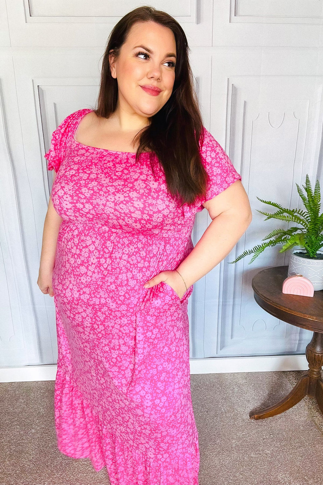 Joyful Wonder Maxi Dress - Fuchsia