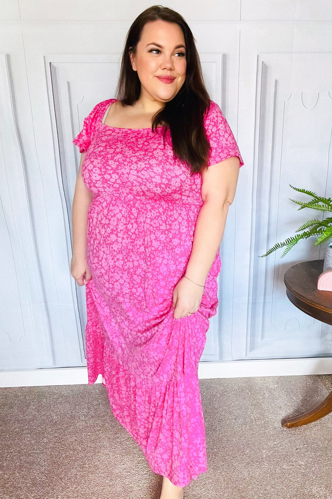 Joyful Wonder Maxi Dress - Fuchsia