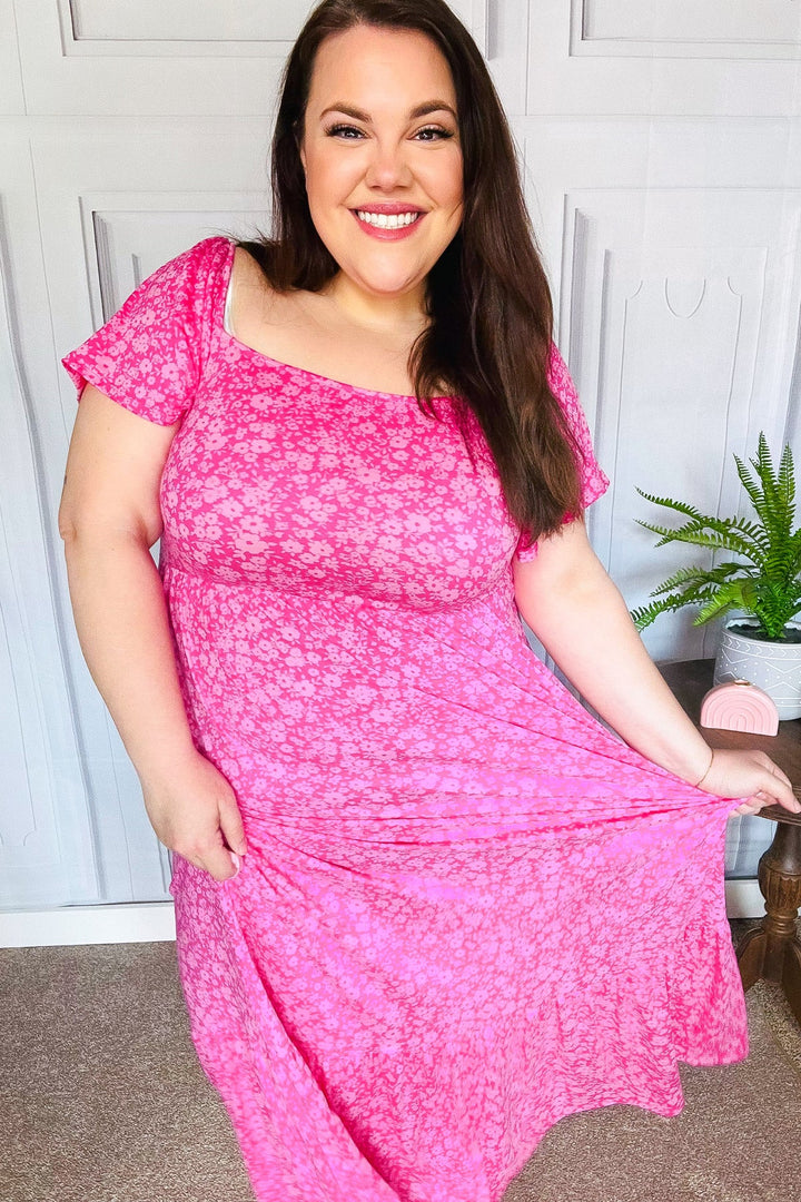 Joyful Wonder Maxi Dress - Fuchsia