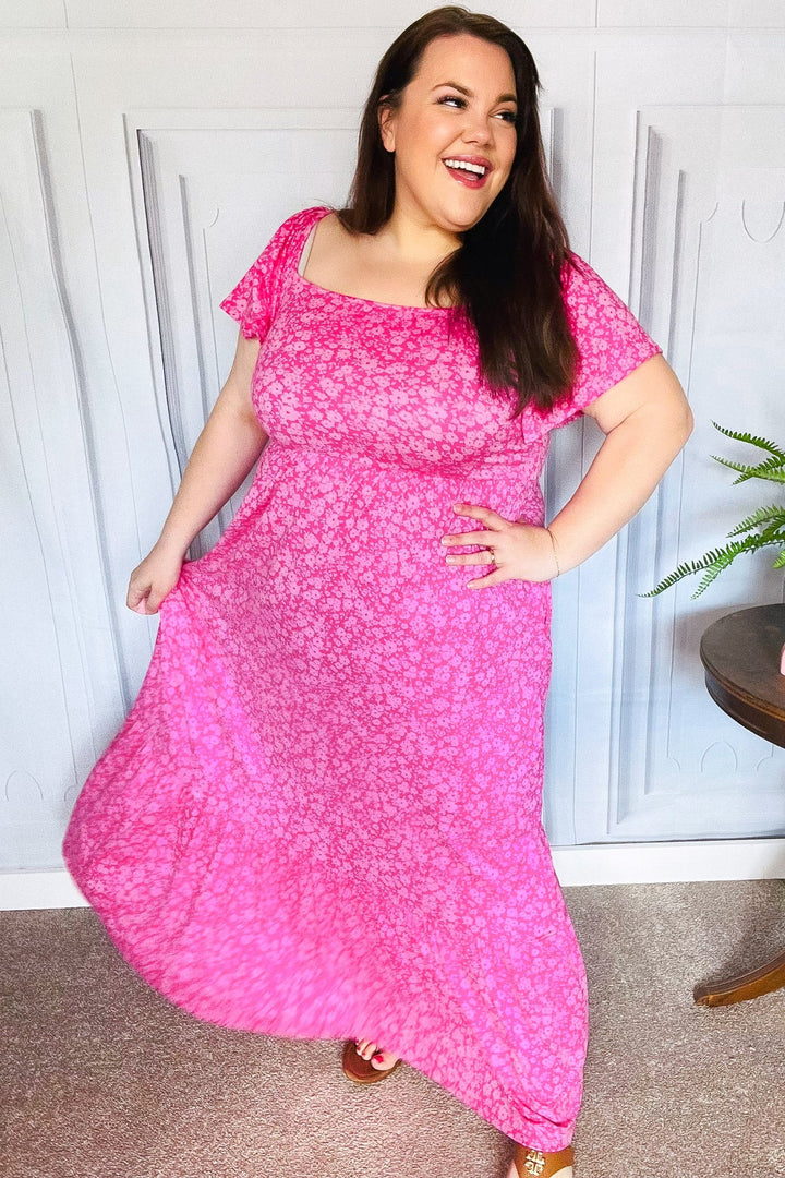 Joyful Wonder Maxi Dress - Fuchsia