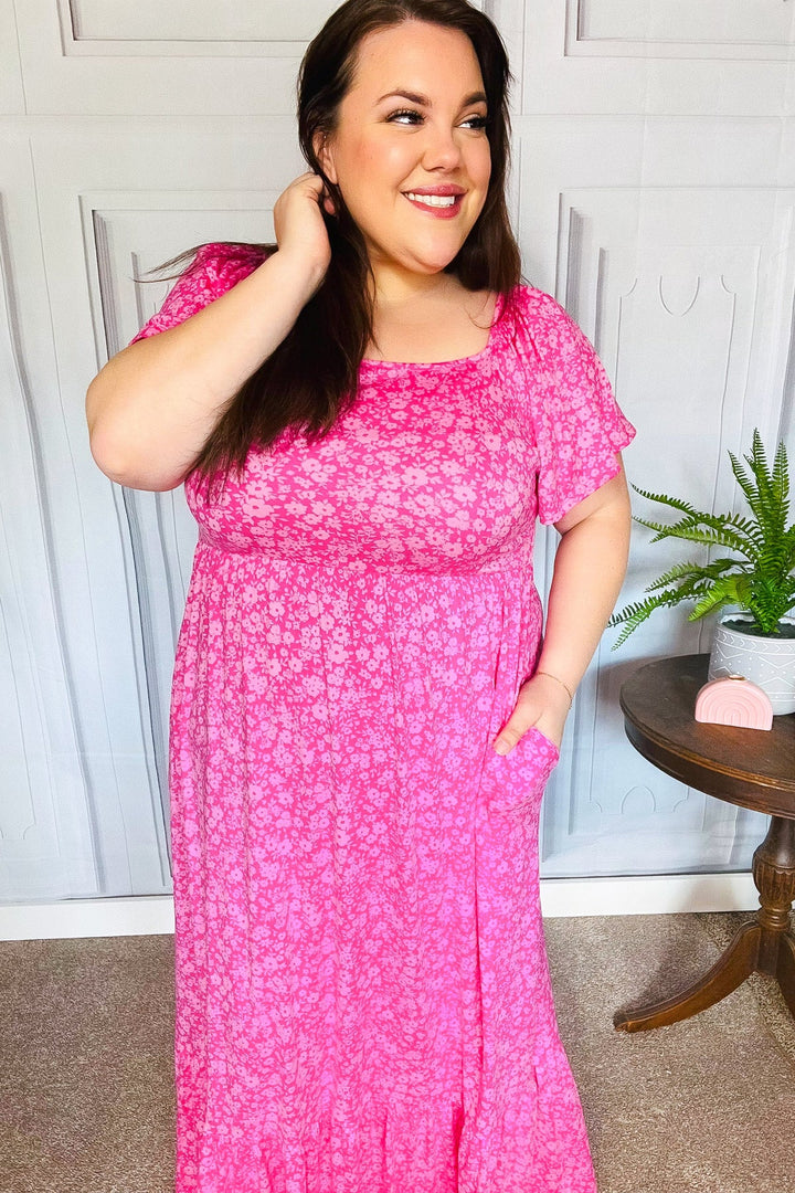 Joyful Wonder Maxi Dress - Fuchsia