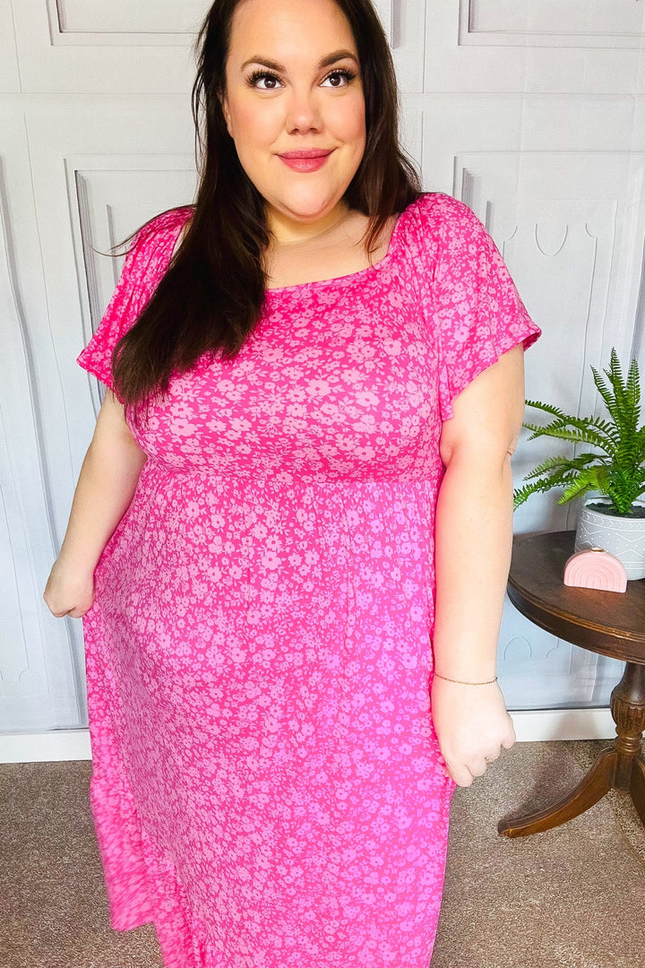 Joyful Wonder Maxi Dress - Fuchsia