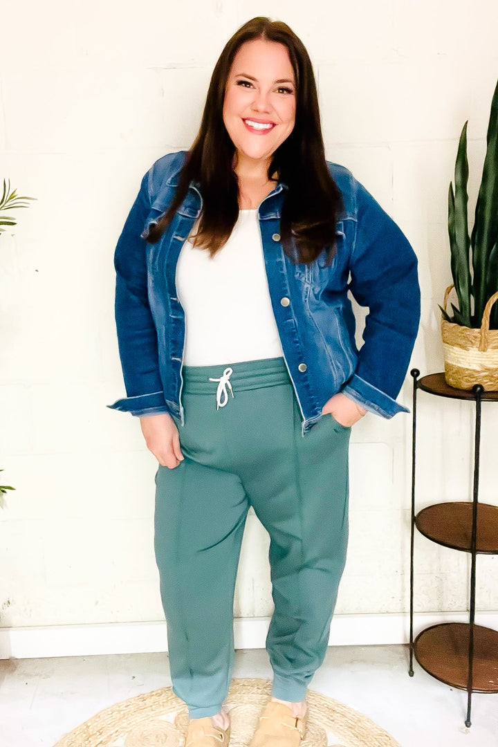 Comfort Flex Scuba Joggers - Ash Jade