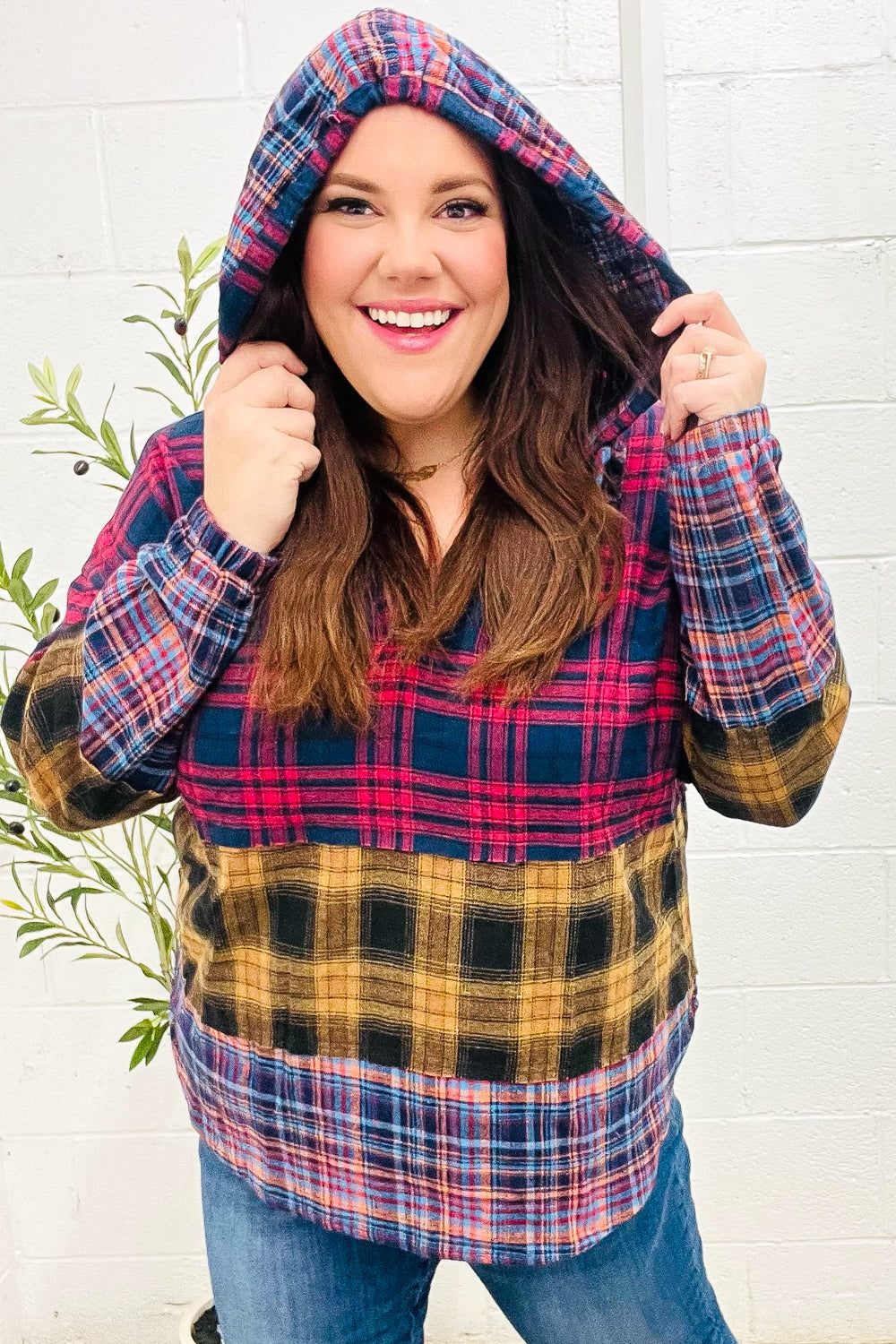 Tis' The Season - Plaid Flannel Hoodie