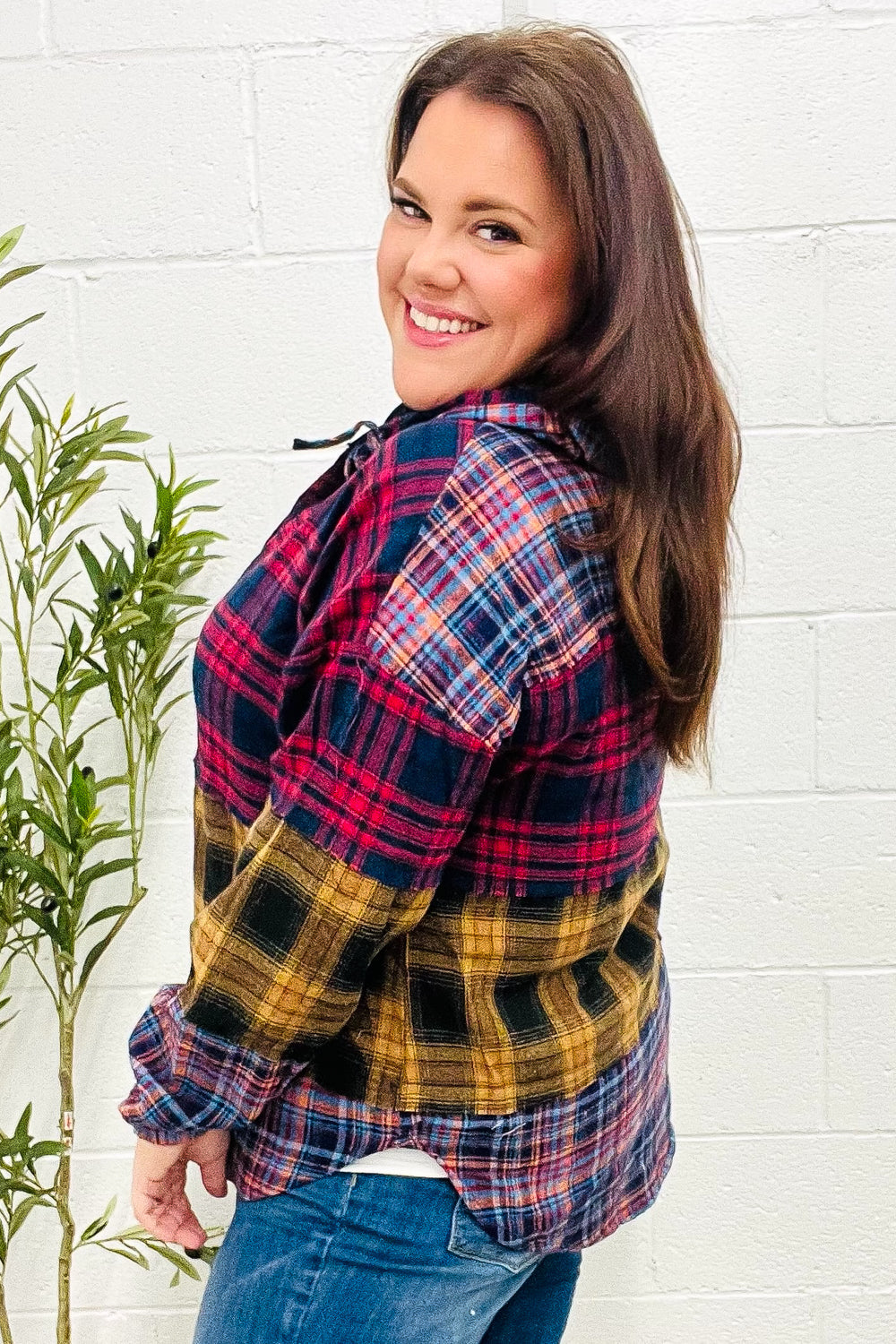 Tis' The Season - Plaid Flannel Hoodie