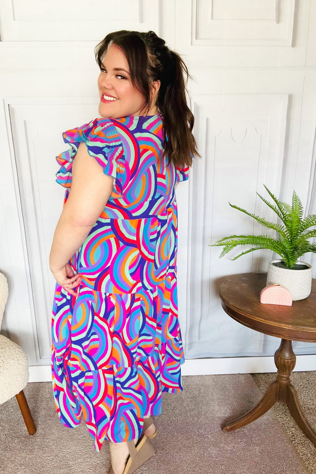 All About It - Abstract-Print Maxi Dress