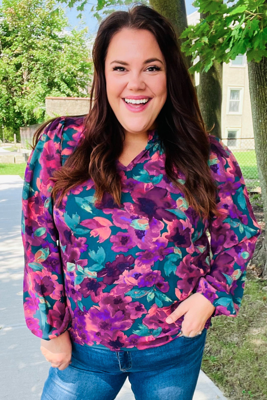 Royally Yours - Watercolor Floral Top