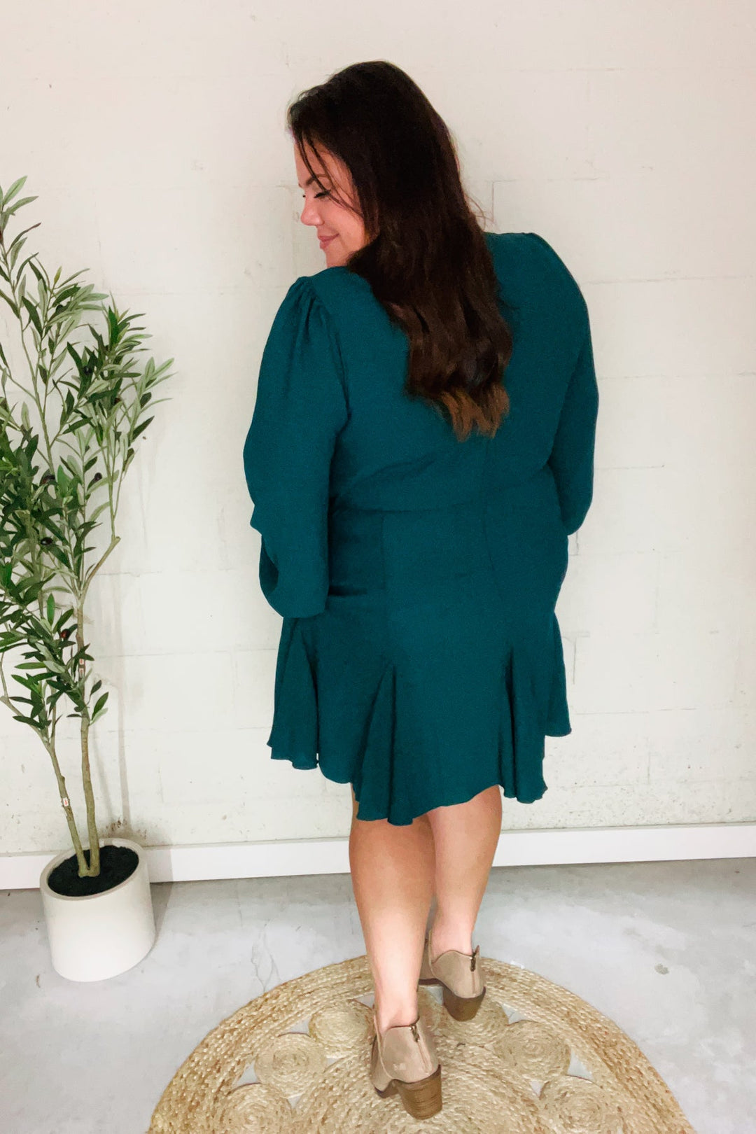 Fall Ready Hunter Green Dress